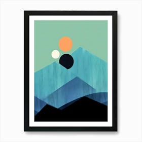 Ethereal Mountains Abstract 1 Art Print