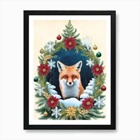 William Morris Christmas Fox 3 Affiche