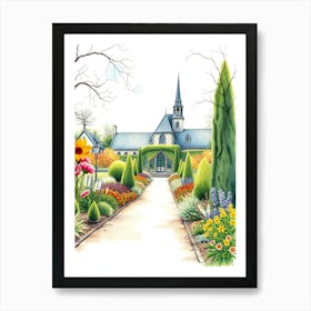 Garden In Paris Art Print