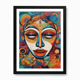 Buddha Face Art Print