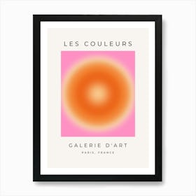 Les Couleurs | 11 - Pink And Orange Aura Gradient Art Print