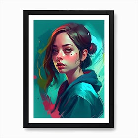 Portrait Of A Girl Art Print