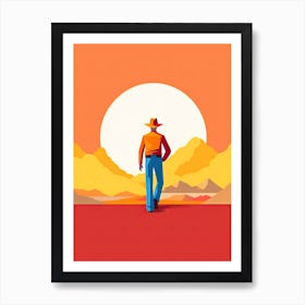 Minimalist Cowboy Tale Poster