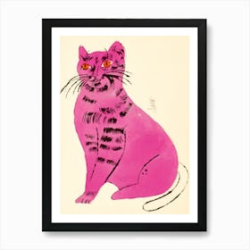 Pink Cat 2 Art Print