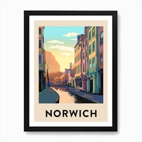 Norwich 6 Vintage Travel Poster Art Print