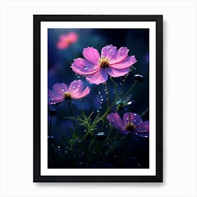 Cosmos Wildflower At Dawn In South Western Style (2) Art Print