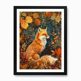 Solitary Fox In The Autumn 15 Art Print