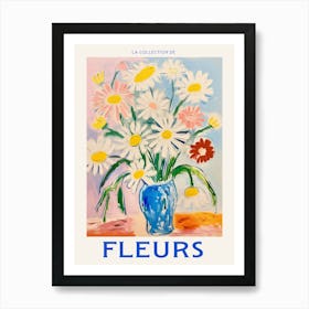 French Flower Poster Oxeye Daisy Art Print
