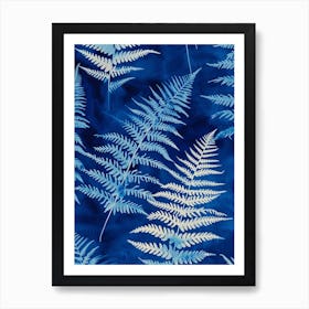 Pattern Poster Blue Star Fern 2 Art Print