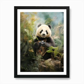 Panda Art Photographing Watercolour 3 Art Print