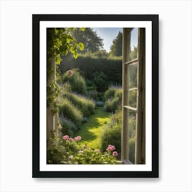 Garden Through An Open Window Art Print