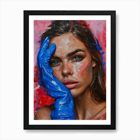 Blue Gloves Art Print