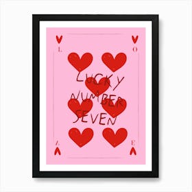 Lucky Number Seven Print Art Print