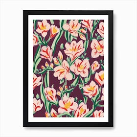 Freesia In Purple Art Print