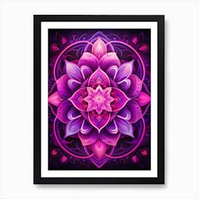 Symmetrical Mandalas Geometric Illustration 12 Art Print