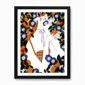 Orange And Blue Art Print