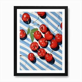 Cherries Fruit Summer Illustration 1 Art Print