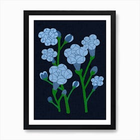 Blue Flower Garden Art Print