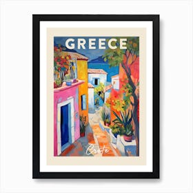 Crete Greece 1 Fauvist Painting  Travel Poster Art Print