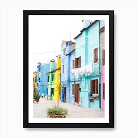 Blue Yellow Burano Art Print