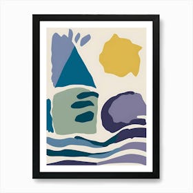 Abstract Seascape boho Art Print