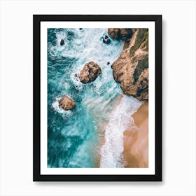 Aerial View Of A Beach 167 Art Print