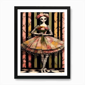 Day Of The Dead Doll 3 Art Print