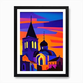 Abstract Cathedral Sunrise Art Print