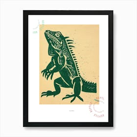 Iguana Bold Block 6 Poster Art Print