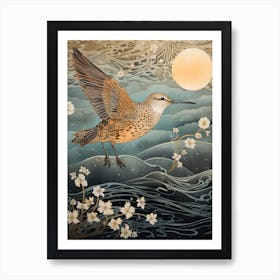 Dunlin 1 Gold Detail Painting Art Print