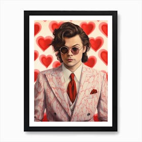 Harry Styles Heart  1 Art Print