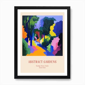 Colourful Gardens Brooklyn Botanic Garden Usa 1 Red Poster Art Print