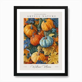 William Morris Pumpkins Decor Autumn Fall Leaves Exhibition Art Print