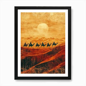 Camel Ride In The Desert 9 Art Print