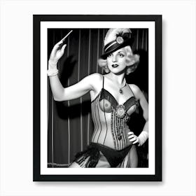 1920's Burlesque Dancer ~Reimagined 30 Art Print