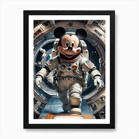 Mickey Mouse In Space Poster