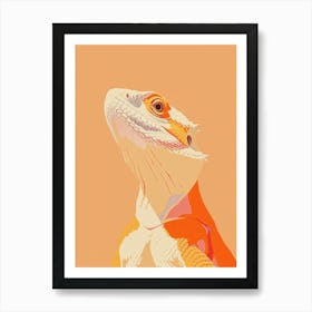 Orange Chuckwalla Abstract Modern Illustration 2 Art Print