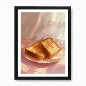 Pink Breakfast Food Hash Browns 4 Art Print