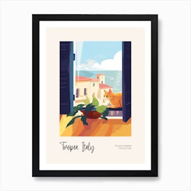 Tropea Cat On A Window 1 Italian Summer Collection Art Print