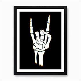 Rock N Roll Skeleton Art Print