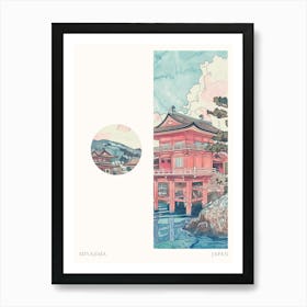 Miyajima Japan 5 Cut Out Travel Poster Art Print