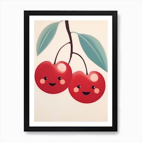 Friendly Kids Cherry 2 Art Print