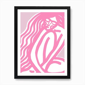 The Silence Pink Art Print