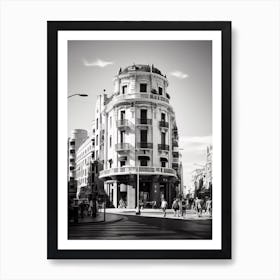 Valencia, Spain, Black And White Analogue Photography 4 Art Print