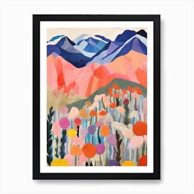 Mount Washington United States 4 Colourful Mountain Illustration Art Print