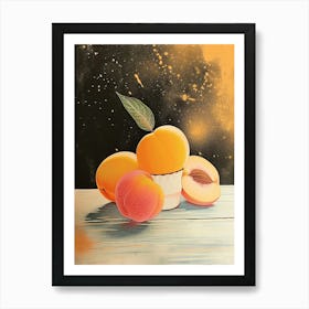 Art Deco Peaches 1 Art Print