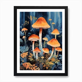 Mushroom Watercolour 10 Art Print