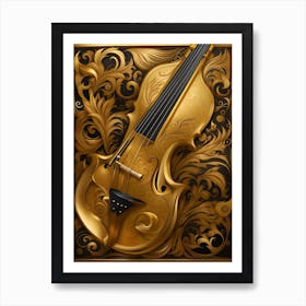 Gold Violin Poster