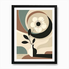 Flower In A Vase In Boho Art 13 Art Print