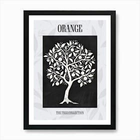 Orange Tree Simple Geometric Nature Stencil 21 Poster Poster